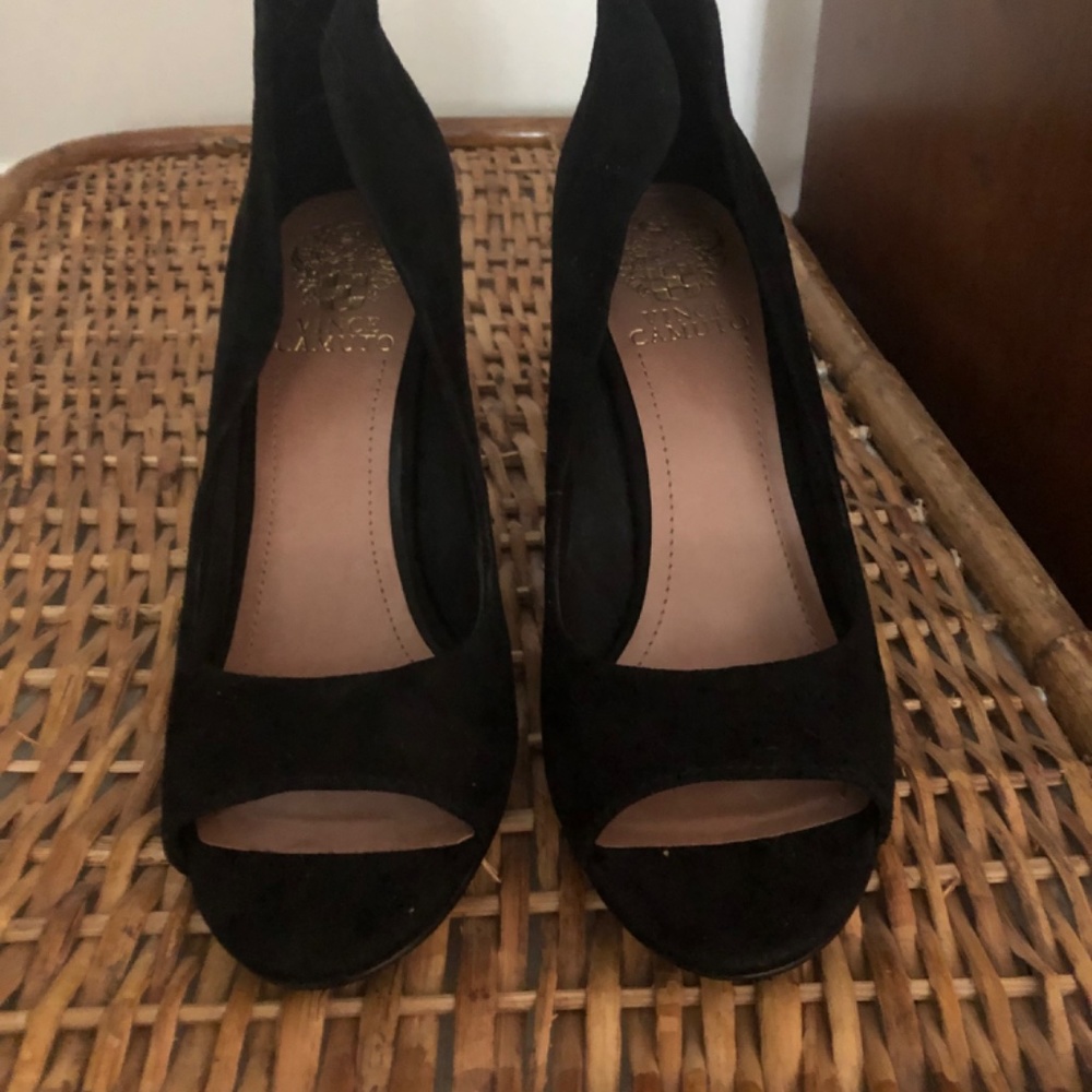 Vince Camuto Black Suede Heels - image 2
